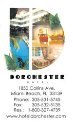 Dorchester Hotel Business Card