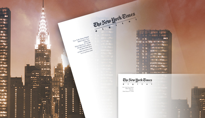 New York Times Stationary